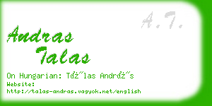 andras talas business card